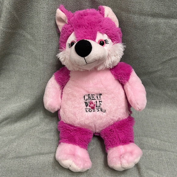 GREAT WOLF LODGE Pink Wolf 15” Plush - Picture 1 of 7
